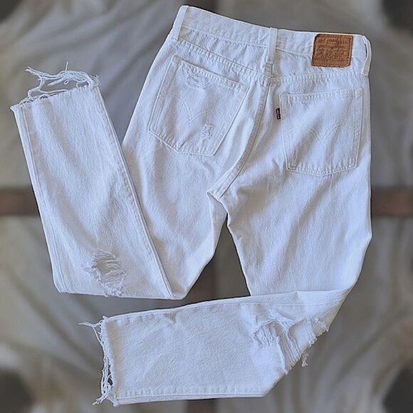 Levi's White Wedgie Fit Ankle Jeans size 25 - Picture 4 of 16